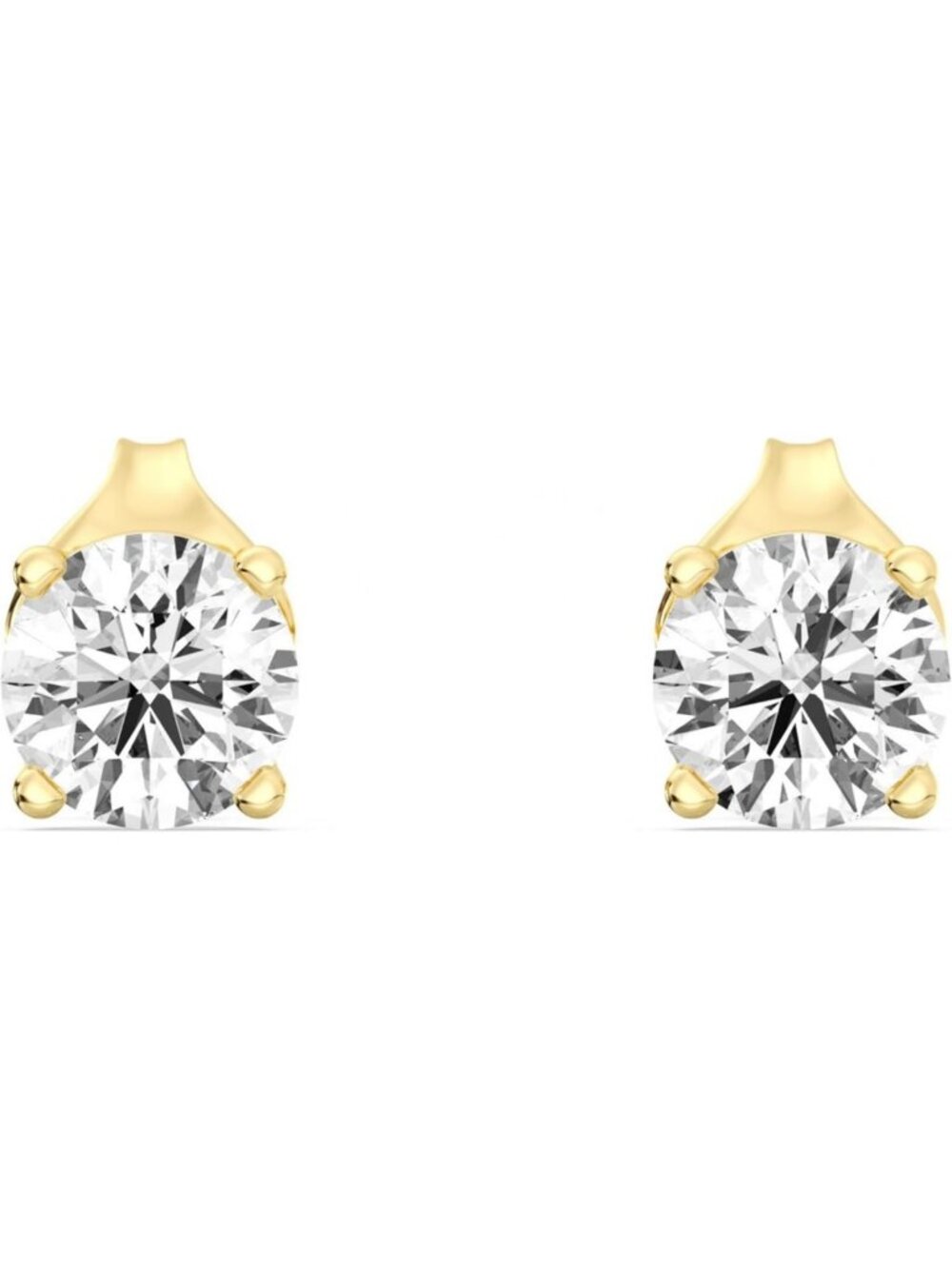 Lab Grown Diamond Stud Earrings 0.1 to 1.5 Ct TW - Elegant Women's Jewelry